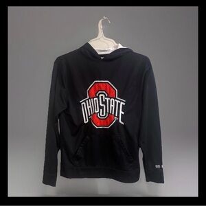 Ohio State Varsity Authentic Apparel Buckeyes Hoodie Black Sweatshirt Sz S
